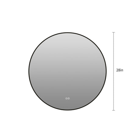 Round Framed Dimmable ED Bathroom Mirror With Anti Fog