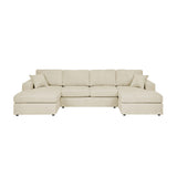 3 Piece Double Chaise Sectional Sofa