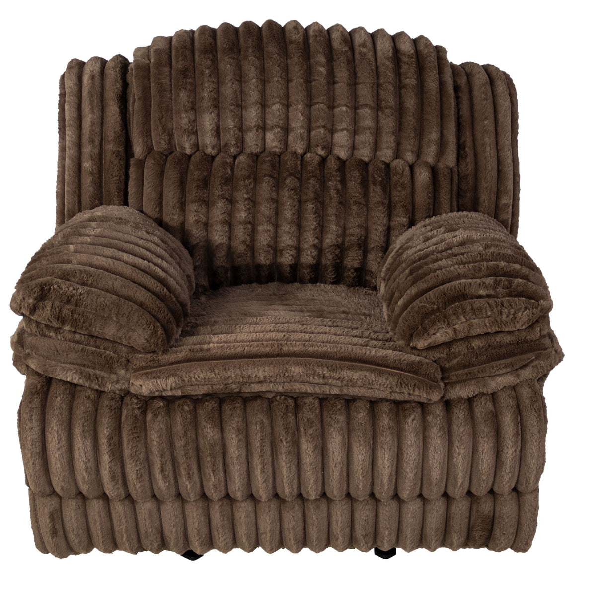 Contemporary Manual Motion Glider Recliner Chair With Padded Armrests And Smooth Rocking Function