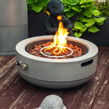 Propane Gas Fire Pit Bowl, 40000 Btu, Round For Outside - Gray