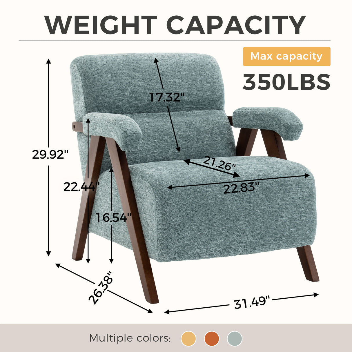 Modern Accent Chair With Tufted Armchair For Reading Room