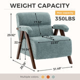 Modern Accent Chair With Tufted Armchair For Reading Room
