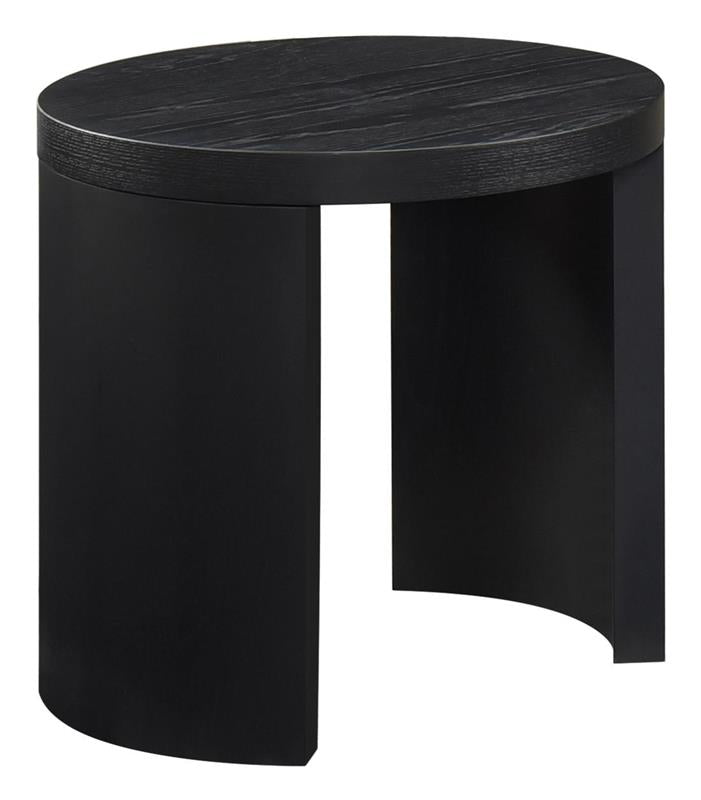 Sweeney 24-inch Round Wood Occasional Side End Table Black - 722827