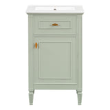 Bathroom Vanity With Sink, Adjustable Shelf, Tilt-Out Drawer