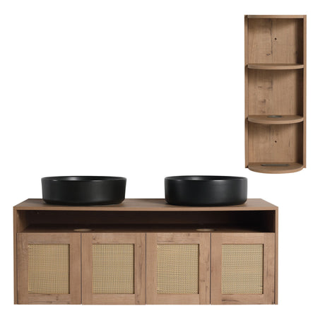 Bathroom Vanity & Art Sink And Storage Rack, Float Mounting Design