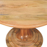 Round Turned Dining Table - Oak