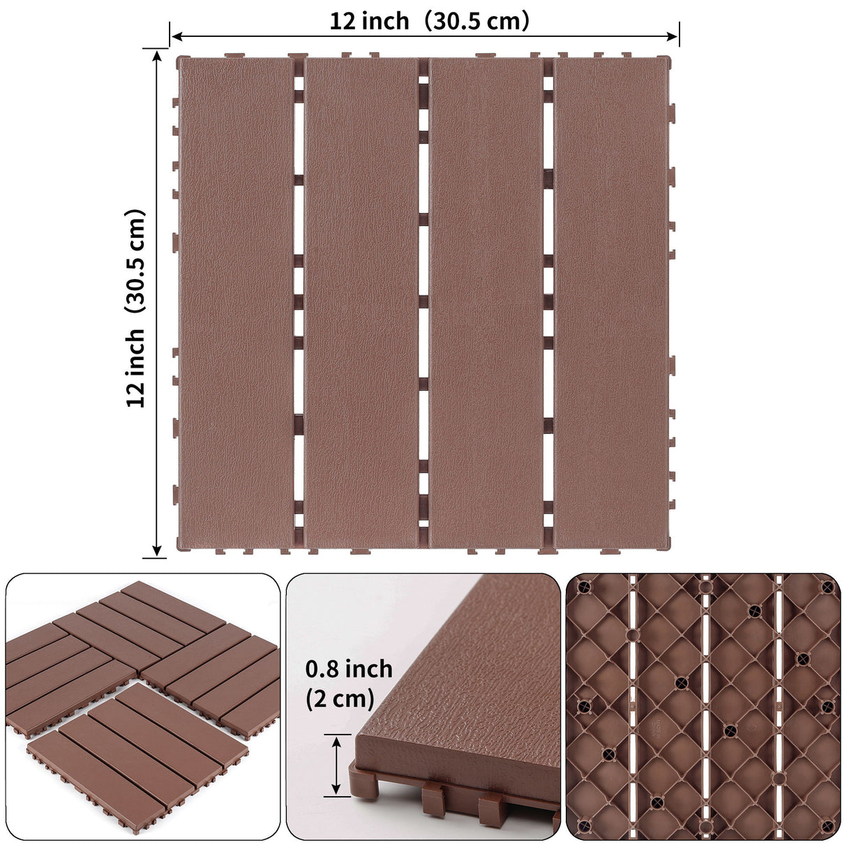 Interlocking Deck Tiles For Outdoor Patio