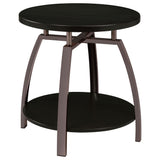 End Table With Center Shelf - Dark Gray