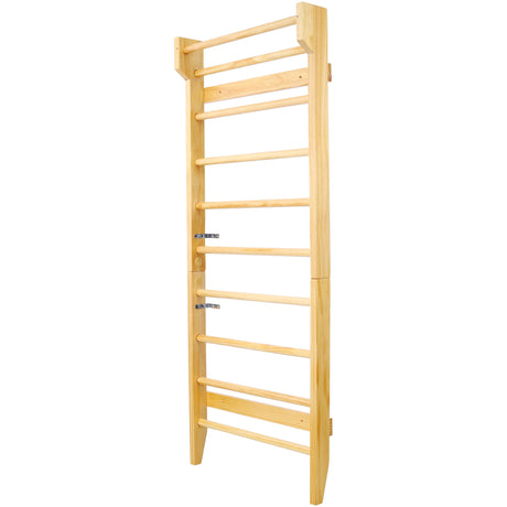 Gymnastics Stall Bar Multi Use Swedish Ladder For Home Gym And Physical Therapy - Natural