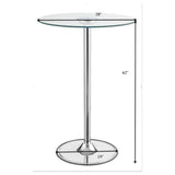 Indra - LED Bistro Table - Chrome