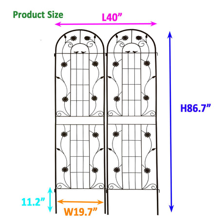 Metal Garden Trellis Rustproof Trellis For Climbing Plant Outdoor Flower Support
