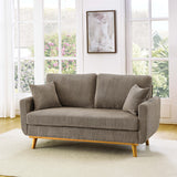 Upholstered Loveseat With Arms And Pillows