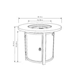 Propane Gas Fire Pit Table, 50000 Btu Round Steel Fire Pit