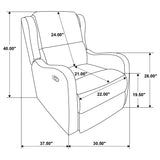 Cortland - Upholstered English Arm Recliner Chair Comfort Enhancing Lounge Chair - Ivory