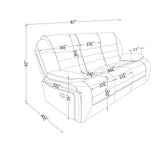 Lucius - Reclining Sofa With Manual Recline - Brown