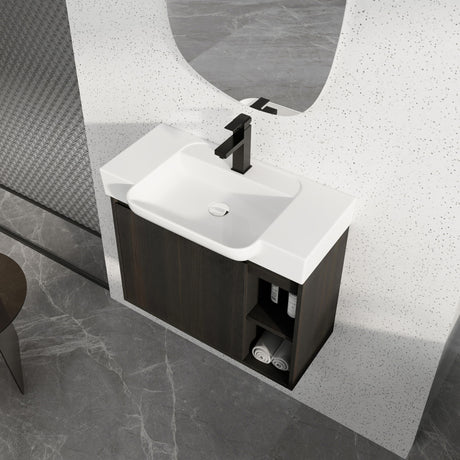 Wall Mounted Bathroom Vanity With Sink, Soft Close Door