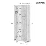 Storage Cabinet With Adjustable Shelves, 2 Doors, Rectangle Design For Bathroom