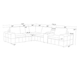 Modular Sectional With Large Square Arms