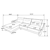 Granholm - Upholstered Curved Arm Sectional Sofa - White