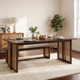 Dining Table With Rattan Accents