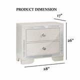 3 Piece Bedroom Contemporary Set, Bed With LED Lights And 2 Nightstands