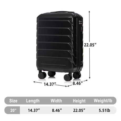 Hard Shell Travel Luggage With Scratch Resistant Surface