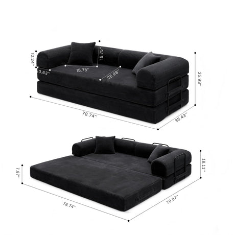 Convertible Foldable Floor Sofa Bed For Living Room