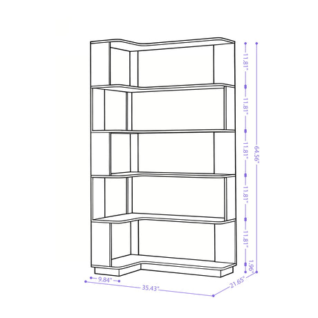 L-Shaped Corner Bookshelf