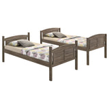 Shasta - Twin Over Twin Bunk Bed With 2 Twin Mattresses - Brown