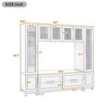 Wall Unit Modern Entertainment Center With Glass Doors