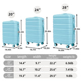 Tourist 3 Piece Luggage Set, Combination Lock, Durable Hard Shell With 360° Silent Wheels
