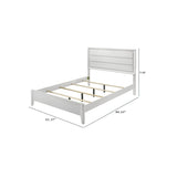 3 Piece Contemporary Bed Set With Wave Texture Panels And Angled Legs