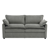Modern Loveseat Sofa, Upholstered Couch With Side Storage Pockets