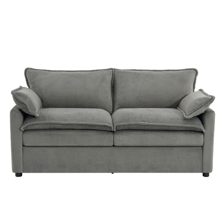 Modern Loveseat Sofa, Upholstered Couch With Side Storage Pockets