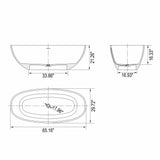 Freestanding Bathroom Bathtub With Ergonomic Design