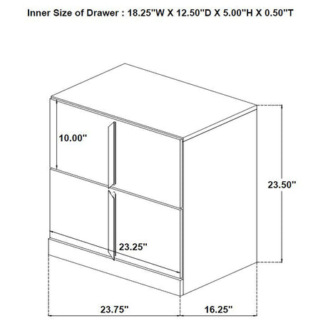 Lauryn - 2 Drawer Nightstand - Gloss White