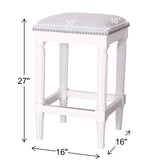 Square Stool With Upholstered Seat
