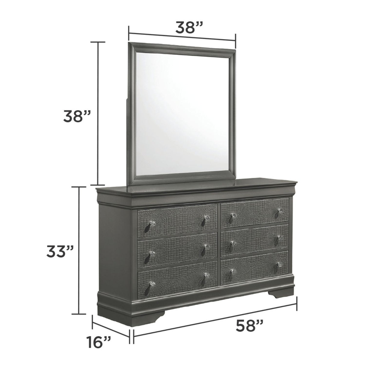 Blaze - Modern 6 Drawer Dresser