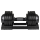 52Lbs Adjustable Dumbbell Steel And Plastic - Black