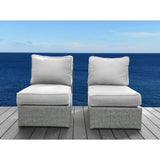 Armless Patio Chair With Cushions