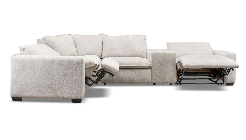 Z Loveshack 5-Piece Reclining Sectional w/ Console - LARDSLVS+WEDSLVST+ARCDSLVSx2+RARDSLVS+CODSLVST