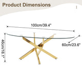 Oval Coffee Table For Living Room - Gold