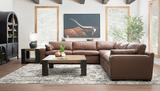 City Limits II 5-Piece Brown Leather Sectional - ARCDSCLx2+RACDSCL+LACDSCL+WEDSCL