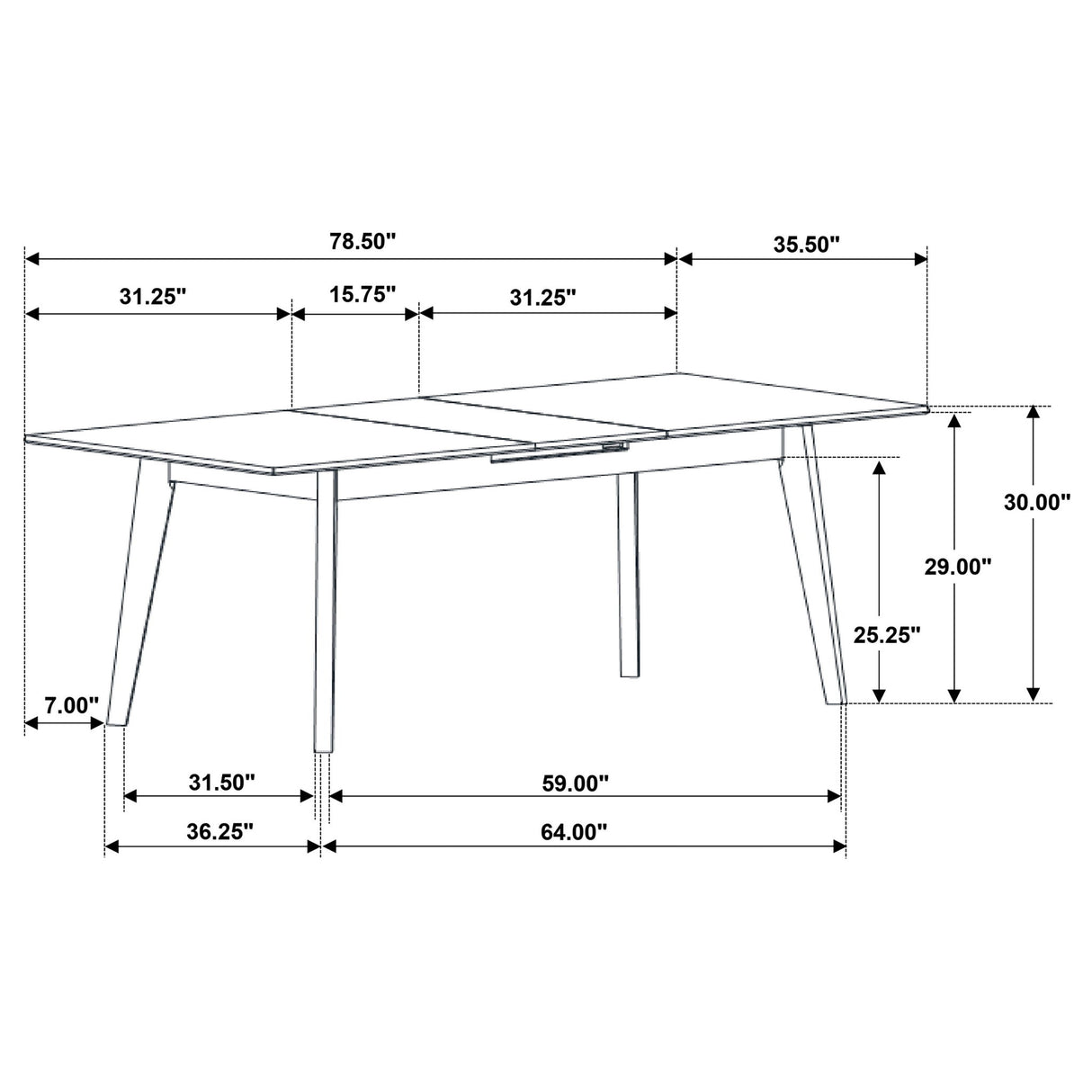 Bellingham - Dining Table With Self Storing Extension Leaf - Black Marble-Look Sintered Stone