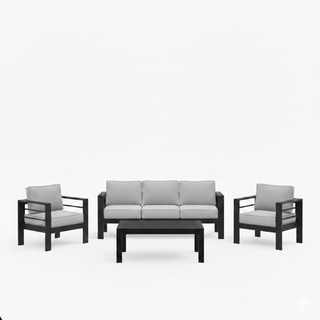 Outdoor Patio Set, All-Weather With Thick Cushions