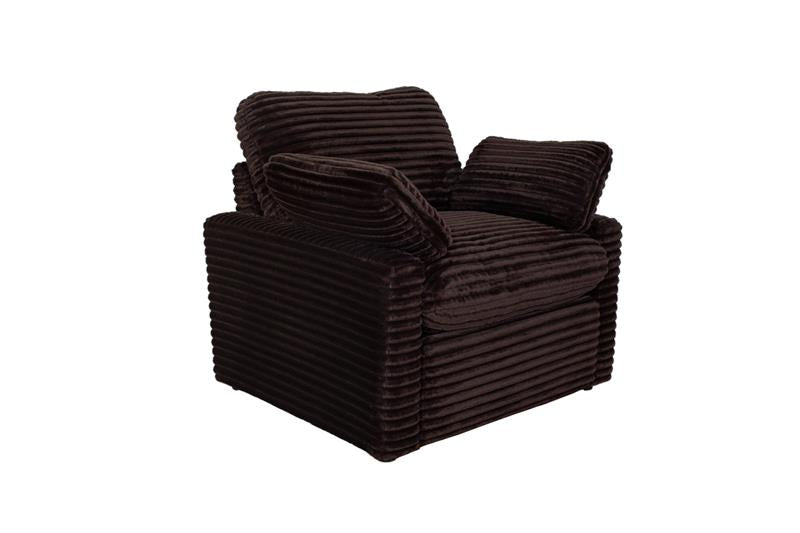 Collins Upholstered Power Recliner Chair Chocolate Brown - 610353P