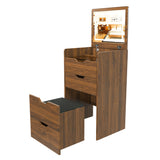 Vanity Desk With Lighted Mirror & Stool