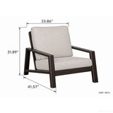 Verona - Seating Lounge Chair (Set of 2) - Dark Espresso / Gray / Off White