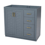 Retro Style Bathroom Vanity, 3 Drawers & Soft Closing Doors