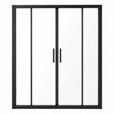 Double Framed Sliding Shower Door - Matte Black